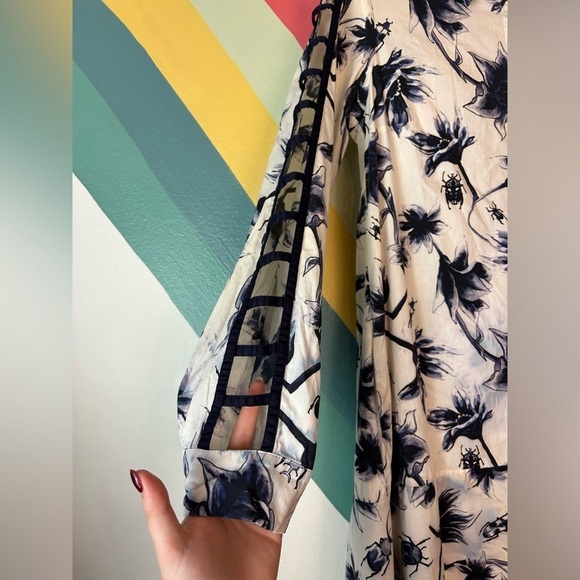 Osman Printed Suzie Floral Button Front Dress US 6 - Picture 8 of 12